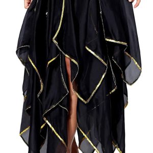 Comsite Folk Costumes Sequin Chiffon Skirt for Women Costume